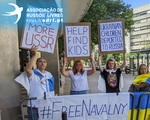 Protestos de russos em Portugal