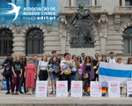 Protestos de russos em Portugal