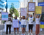 Protestos de russos em Portugal