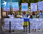 Protestos de russos em Portugal