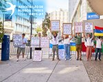 Protestos de russos em Portugal