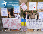 Protestos de russos em Portugal