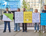 Protestos de russos em Portugal